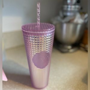 Iridescent pink Starbucks venti tumbler